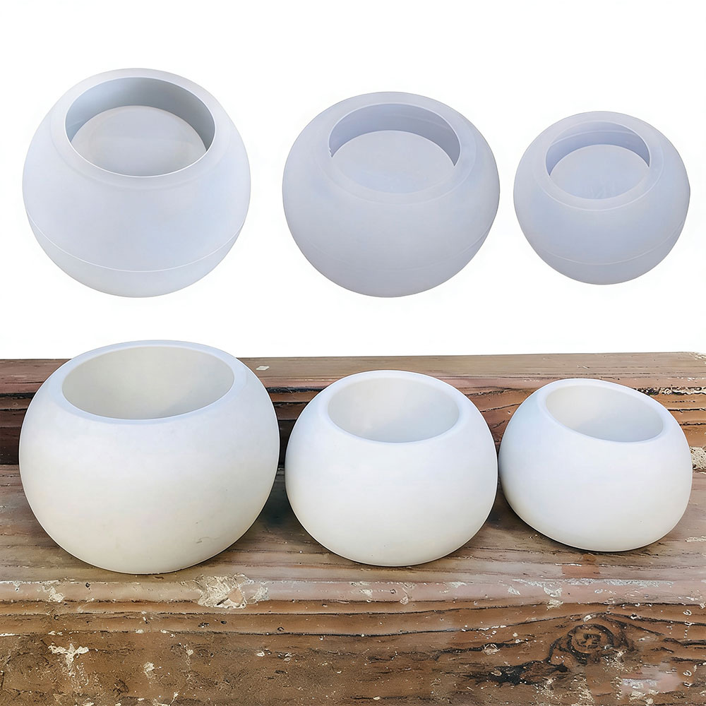 Terrazzo Pot Cement - Kit de 3 moldes de silicona