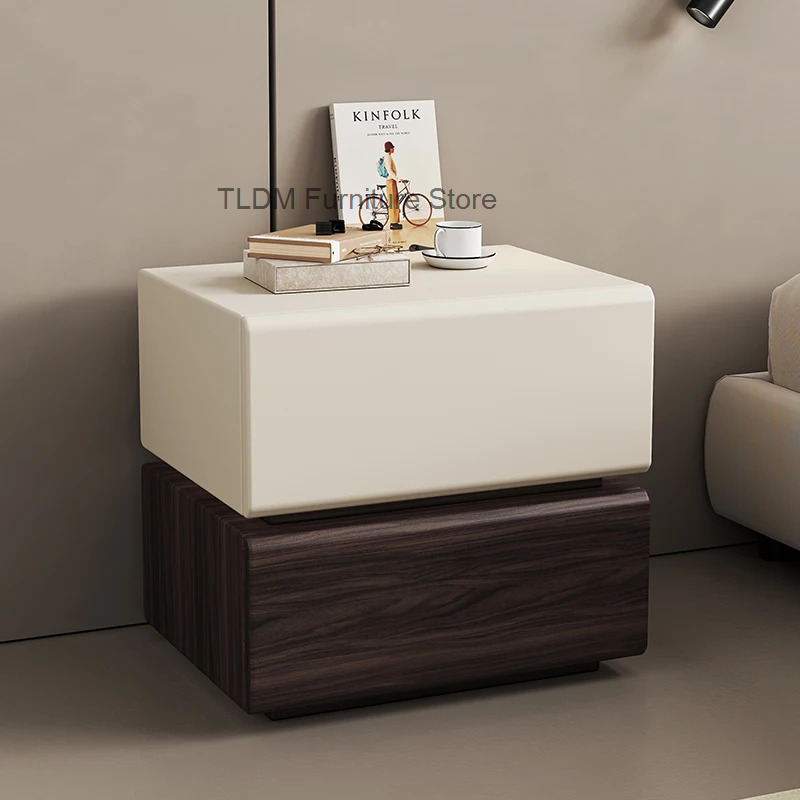 Interior Design Luxury House - Mesa de Noche Moderna de Madera