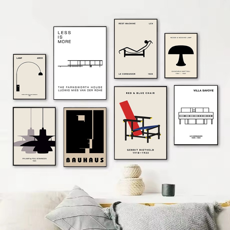 Interior Design Layout - Póster de arquitectura abstracta con diseño