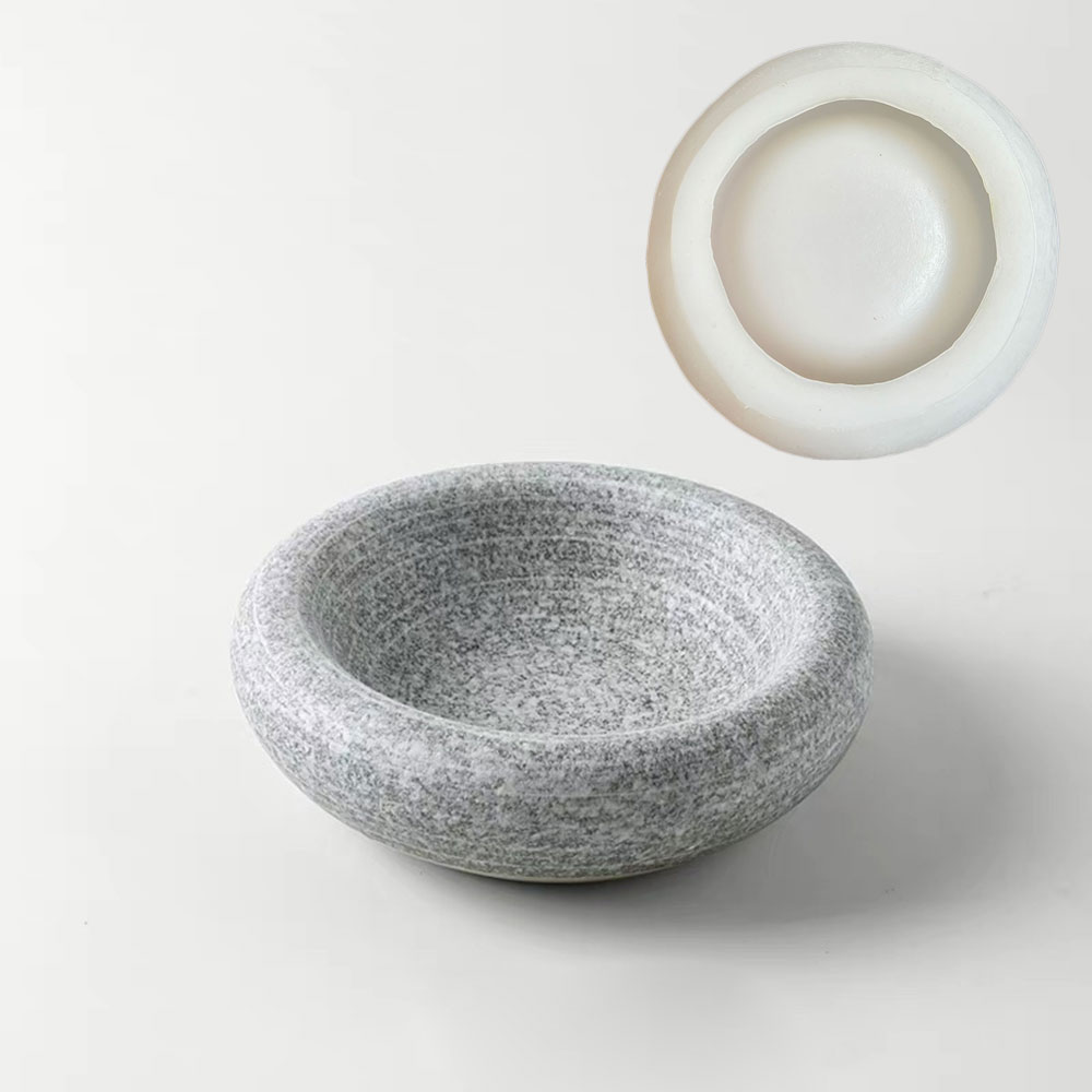 Terrazzo Pot Cement - Molde de silicona redondo para cuenco