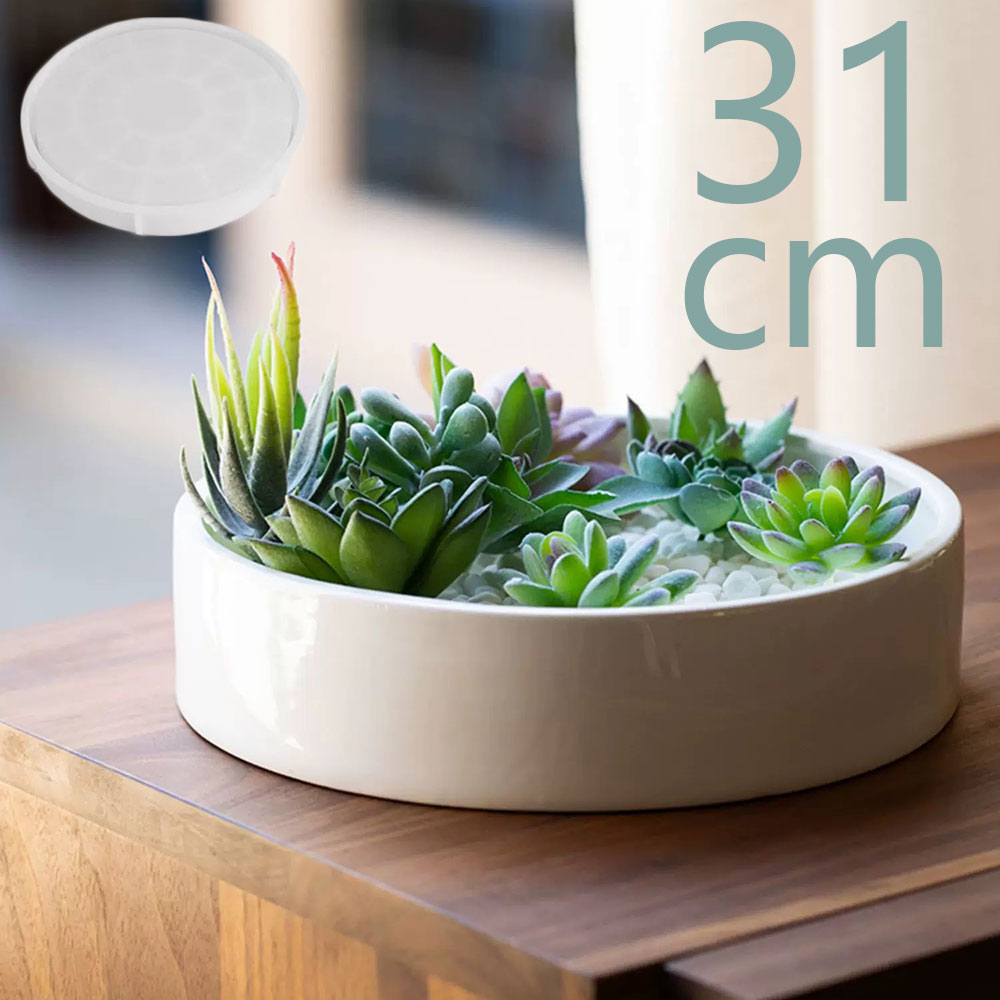 Terrazzo Pot Cement - Maceta de cemento redonda de 31cm,