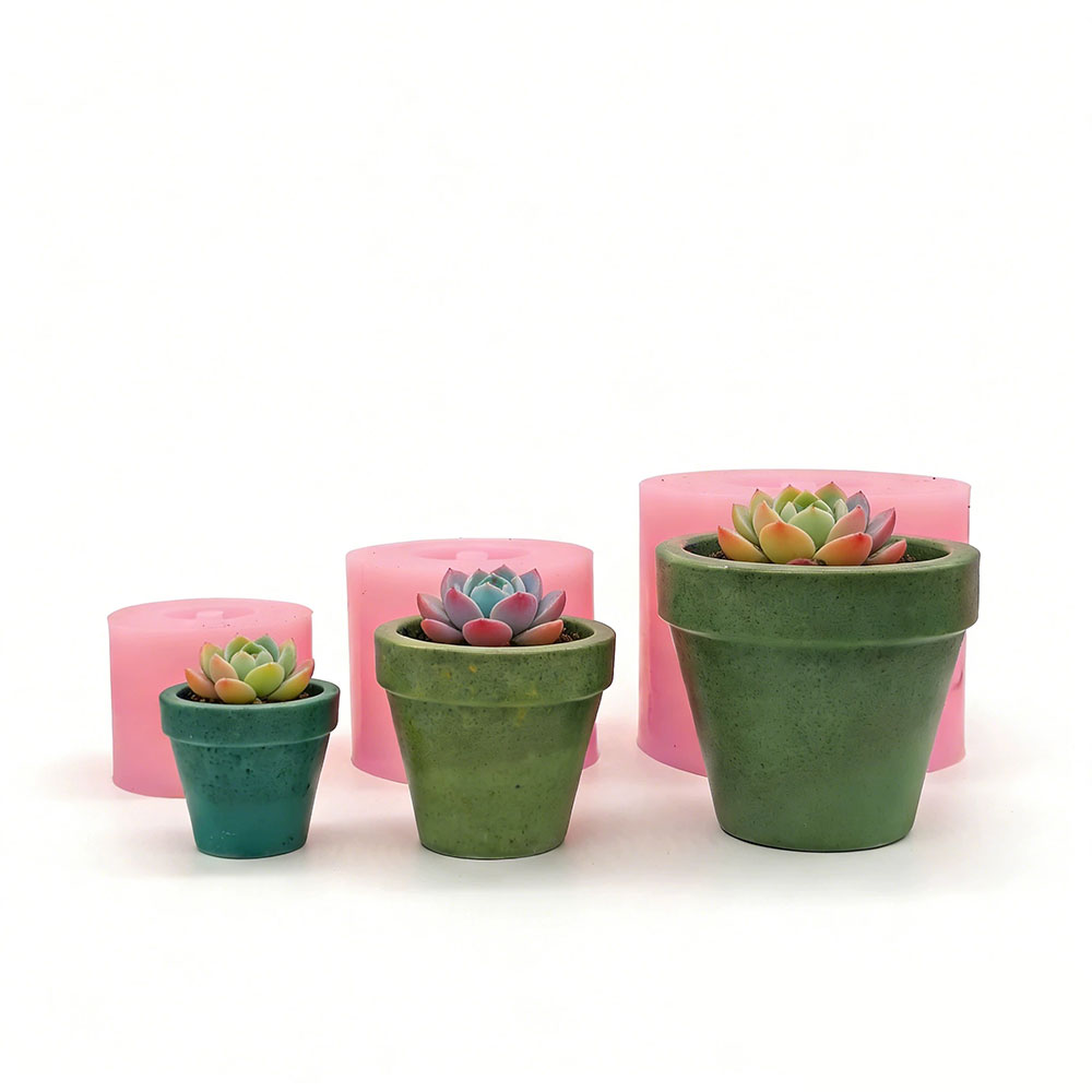 Terrazzo Pot Cement - Juego de moldes de silicona para