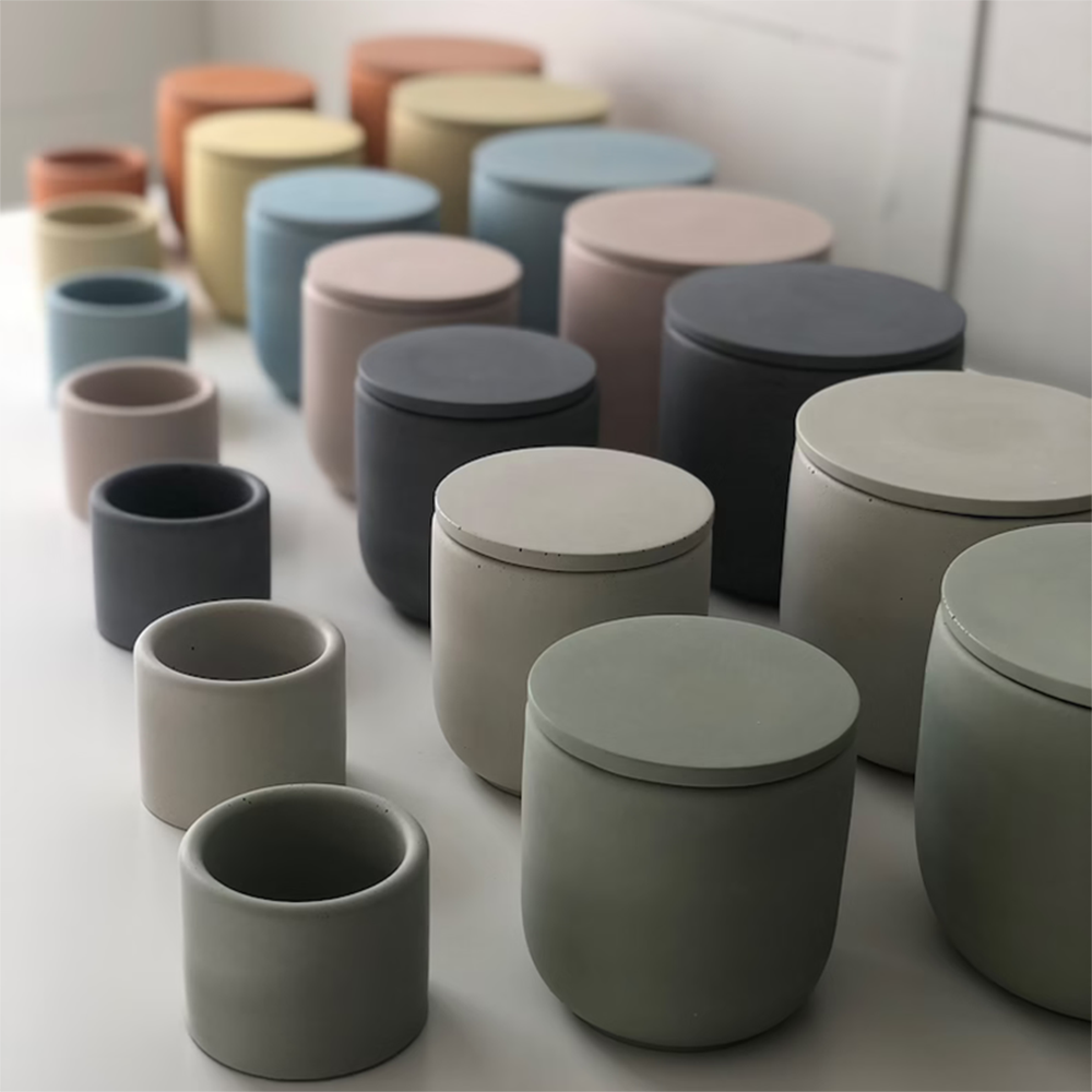 Terrazzo Pot Cement - Moldes de silicona para caja de