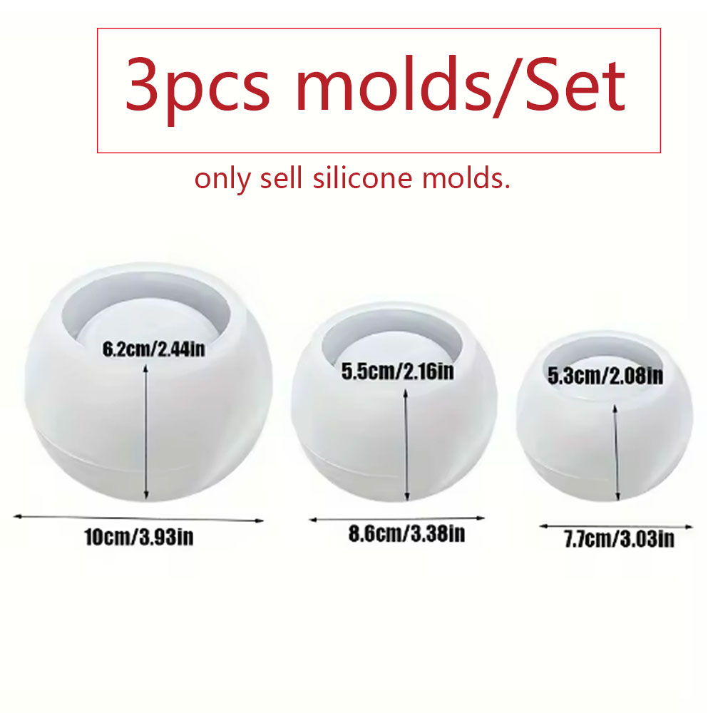 Kit de 3 moldes de silicona re - Terrazzo Pot Cement reseña y precio