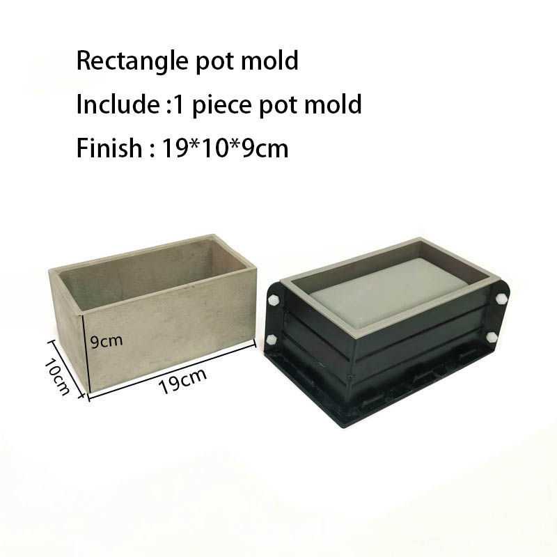 Molde de silicona grande recta - Terrazzo Pot Cement reseña y precio