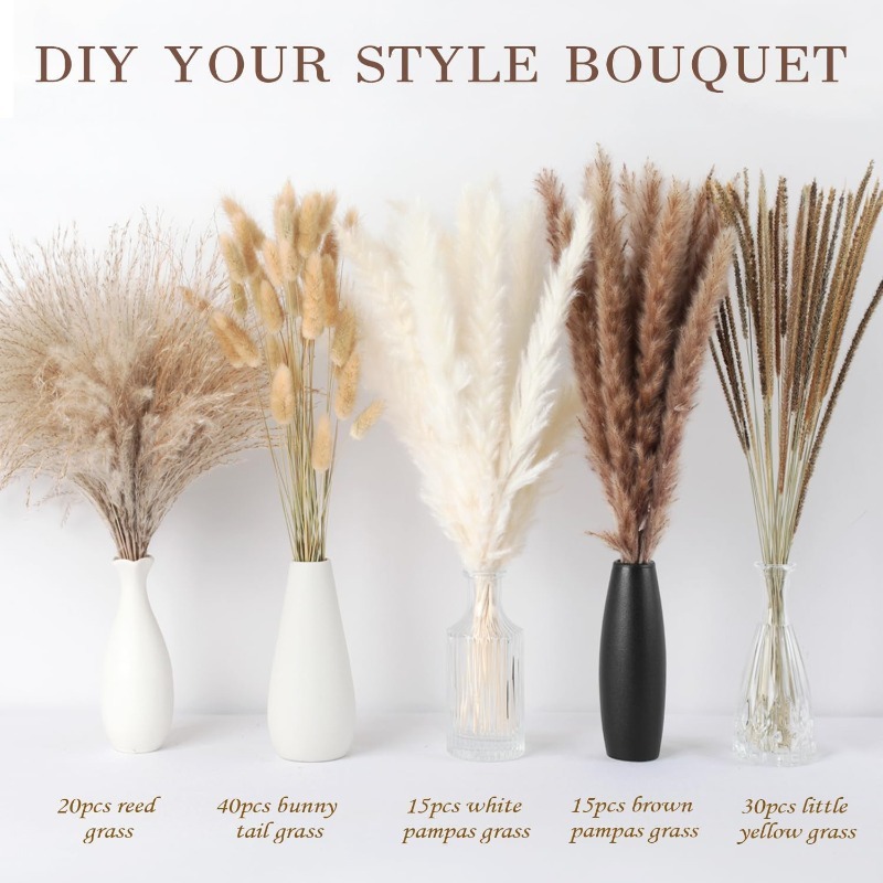 120 Piezas de Ramo de Hierba S - Dried Pampas Bundle reseña y precio