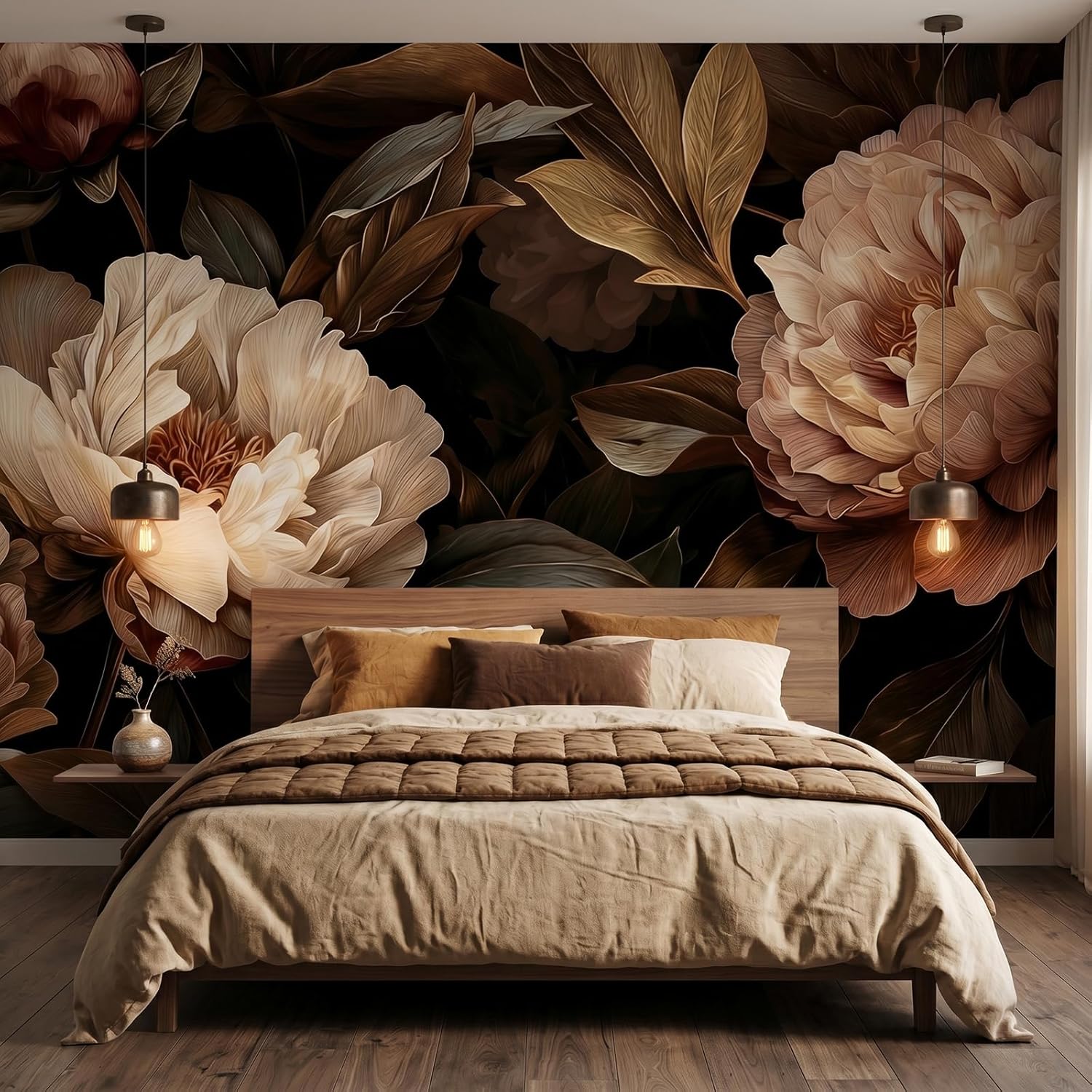 Elegante Tapiz Floral de Peoní - Interior Design Modern reseña y precio