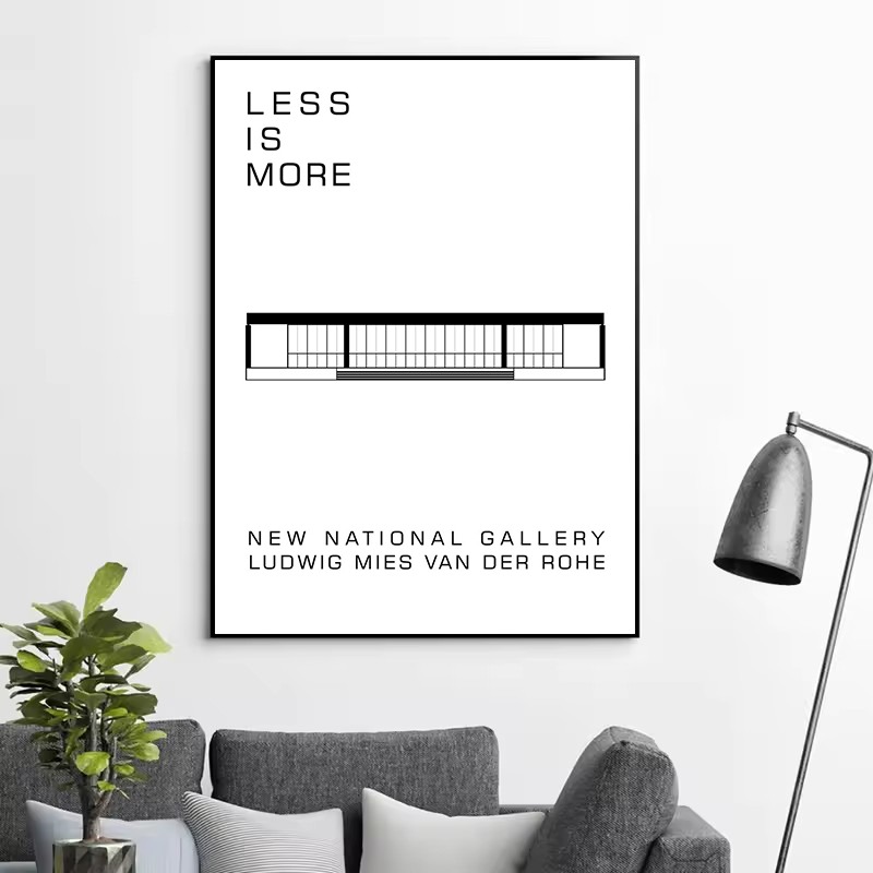 Póster de arquitectura abstrac - Interior Design Layout reseña y precio