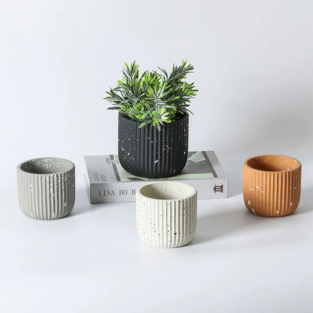 Molde de silicona minimalista  - Terrazzo Pot Cement reseña y precio