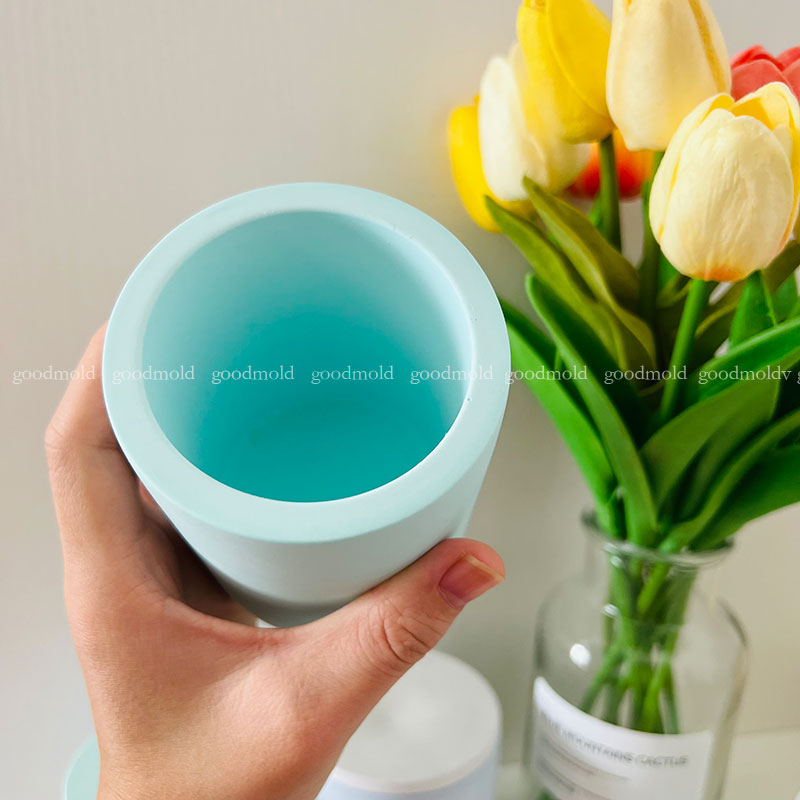 Molde de silicona de 10 cm par - Terrazzo Pot Cement reseña y precio