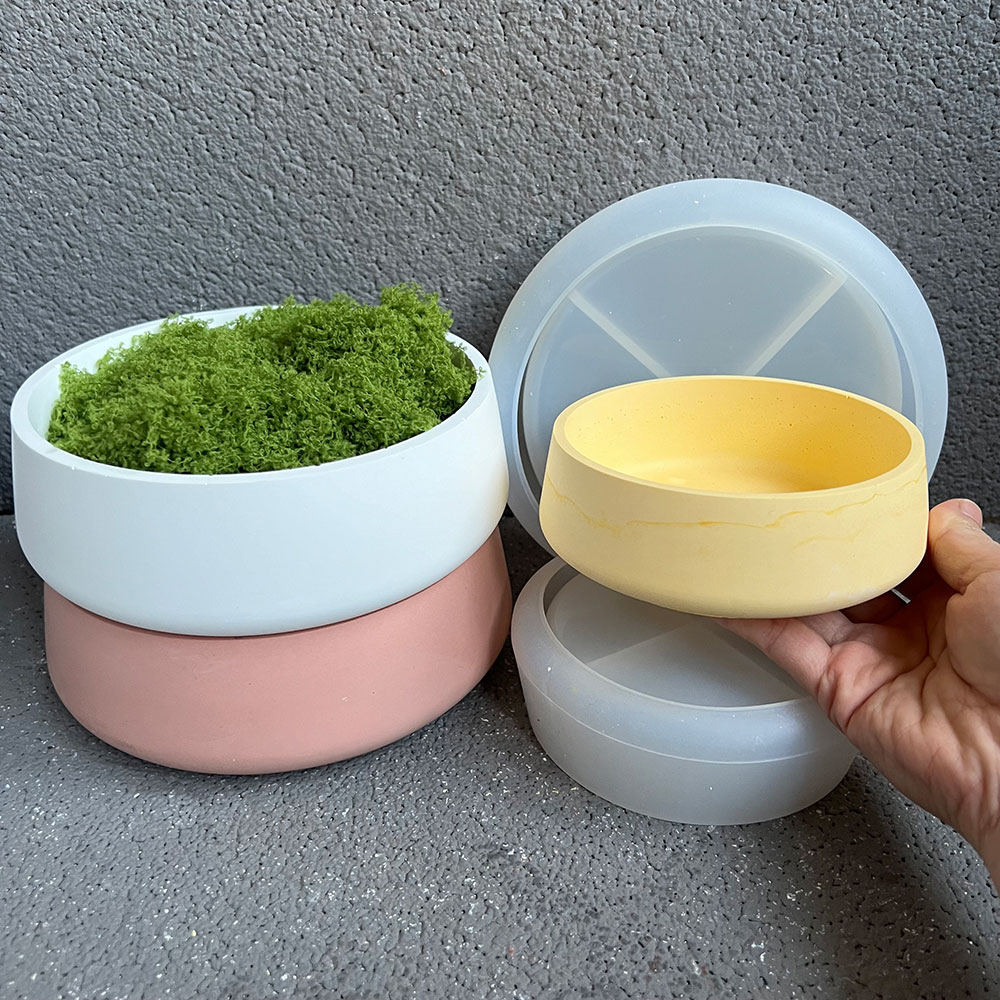 Cuenco grande, maceta, moldes  - Terrazzo Pot Cement reseña y precio