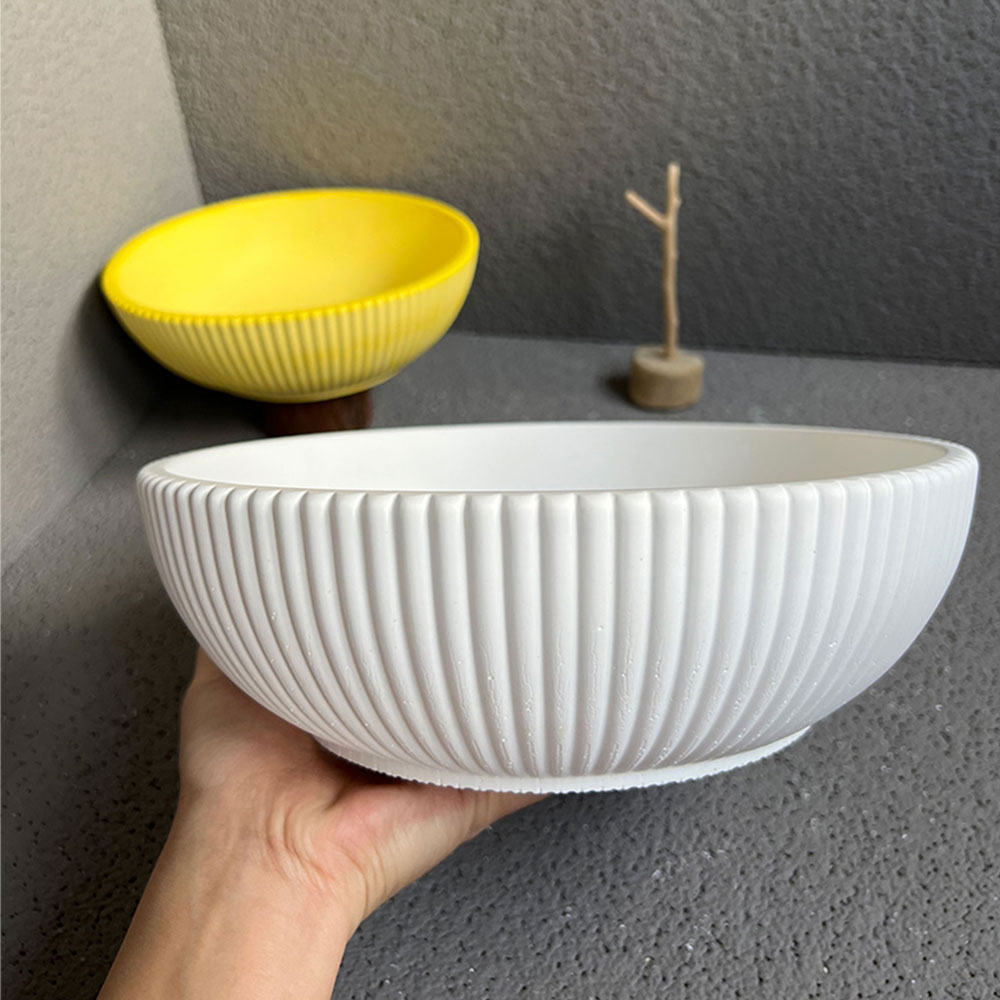 Cuenco grande, recipiente para - Terrazzo Pot Cement reseña y precio