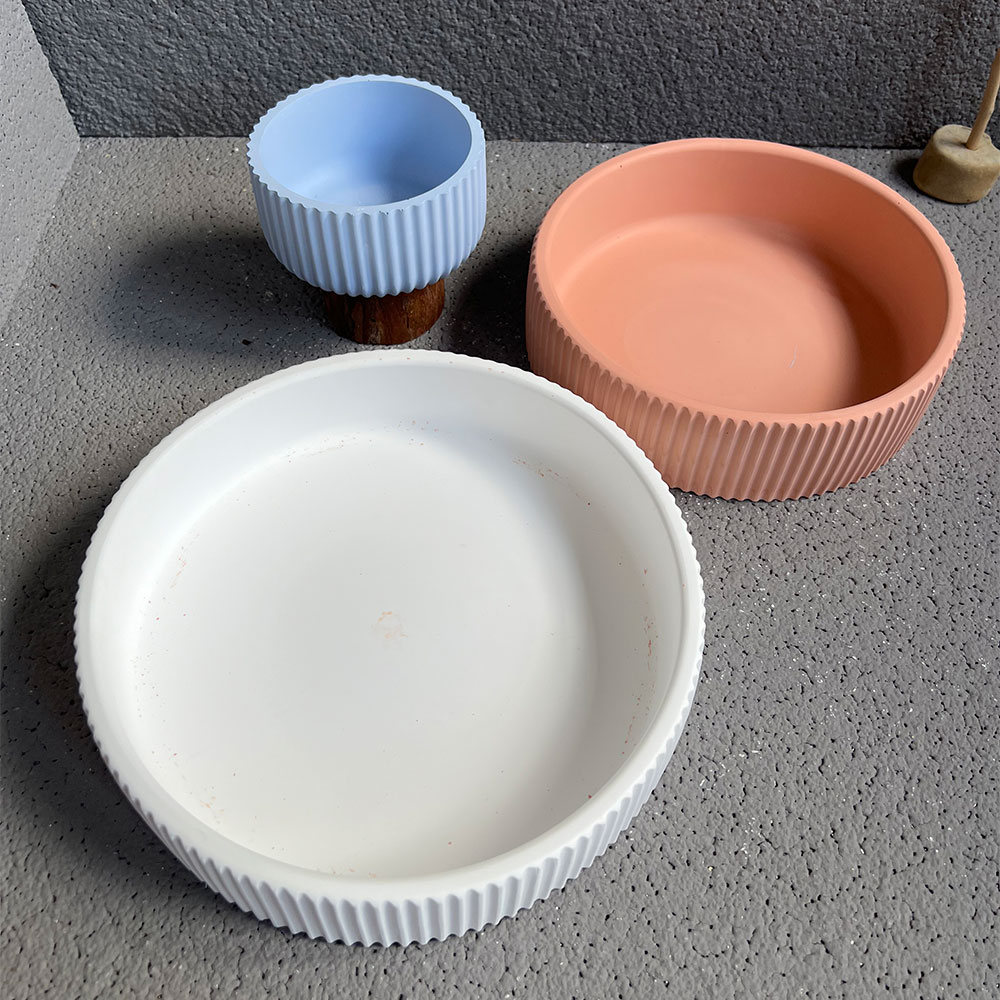 Cuenco grande, recipiente para - Terrazzo Pot Cement reseña y precio
