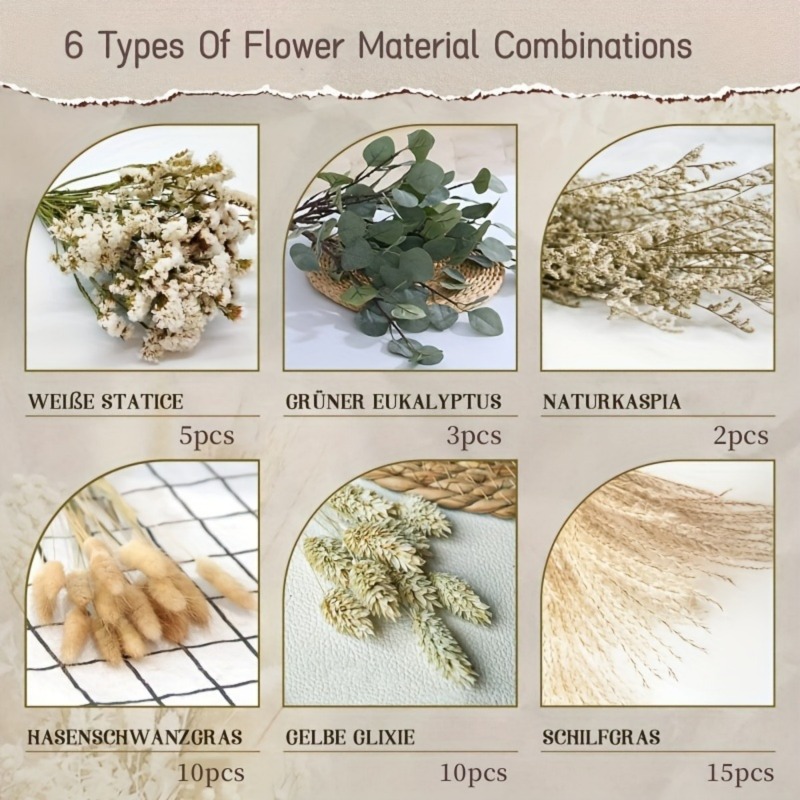 45 Piezas de Flores Secas Mixt - Dried Pampas Bundle reseña y precio