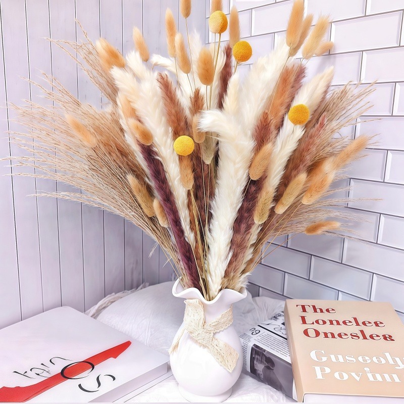 50-105 piezas de ramo de flore - Dried Pampas Bundle reseña y precio