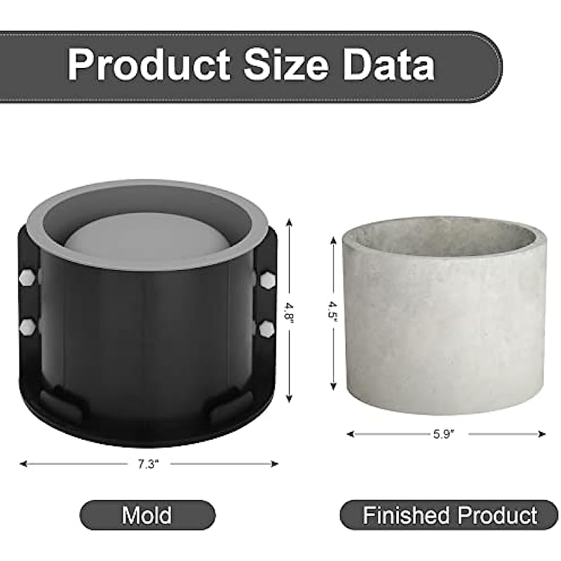 Maceta de flores redonda grand - Terrazzo Pot Cement reseña y precio