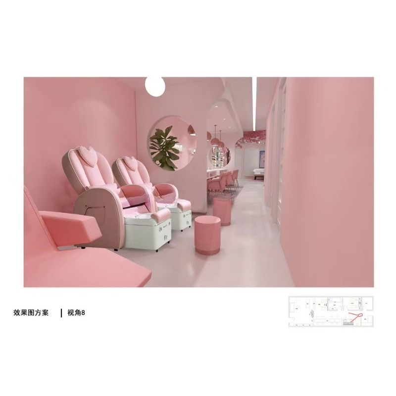 Muebles comerciales modernos p - Interior Design Nail Salon reseña y precio