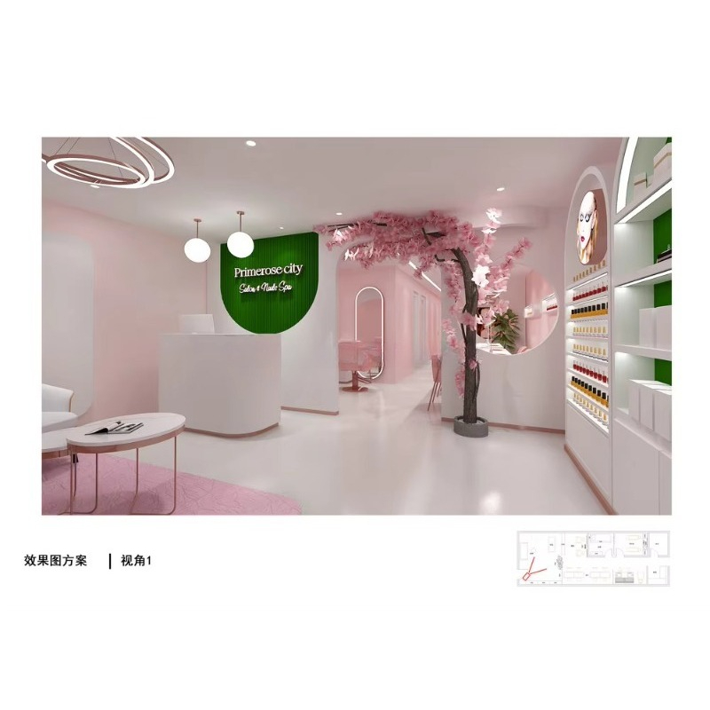 Muebles comerciales modernos p - Interior Design Nail Salon reseña y precio