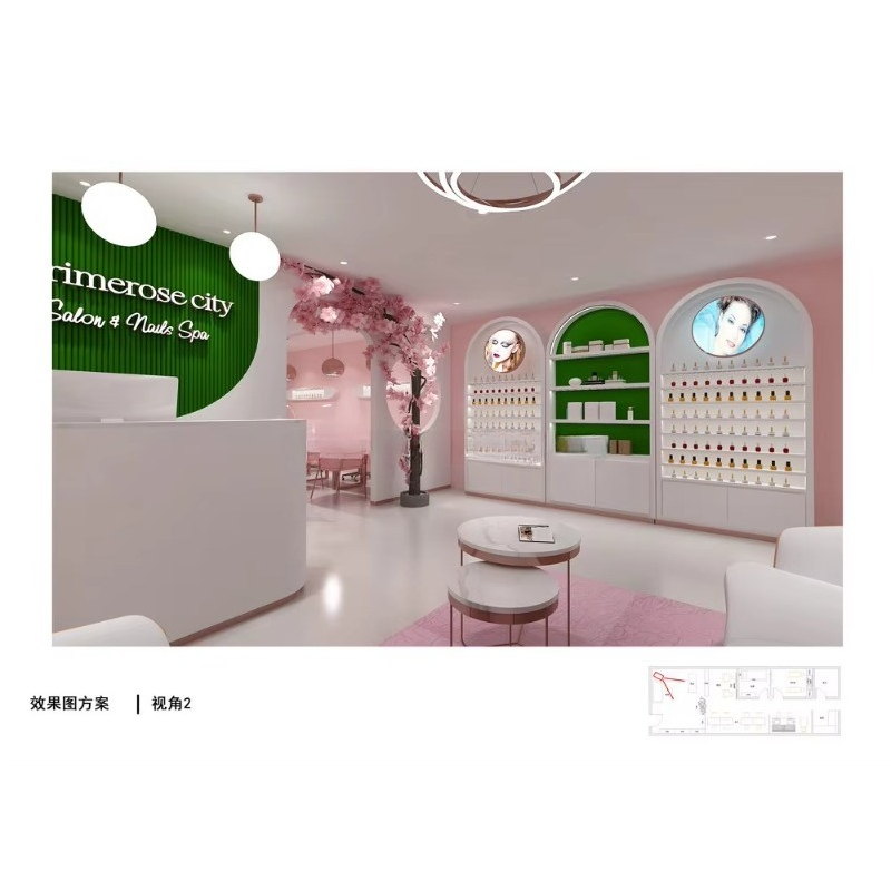 Muebles comerciales modernos p - Interior Design Nail Salon reseña y precio