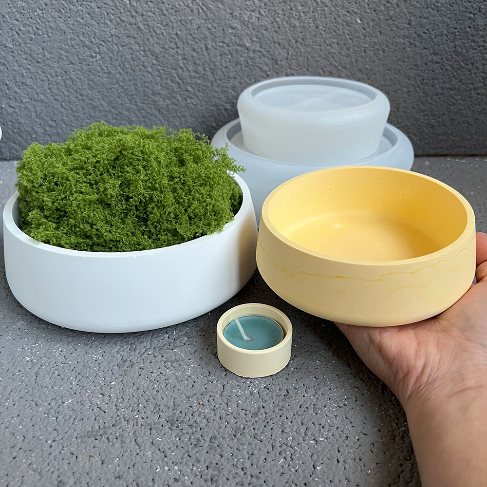 Cuenco de hormigón, molde de s - Terrazzo Pot Cement reseña y precio
