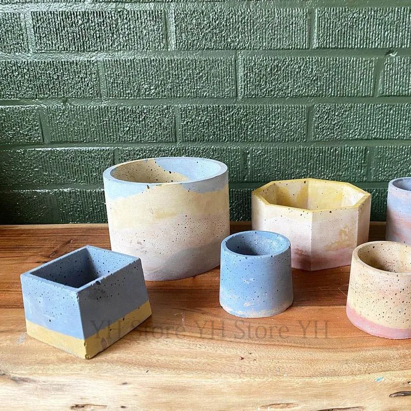 Recipiente para velas de hormi - Terrazzo Pot Cement reseña y precio