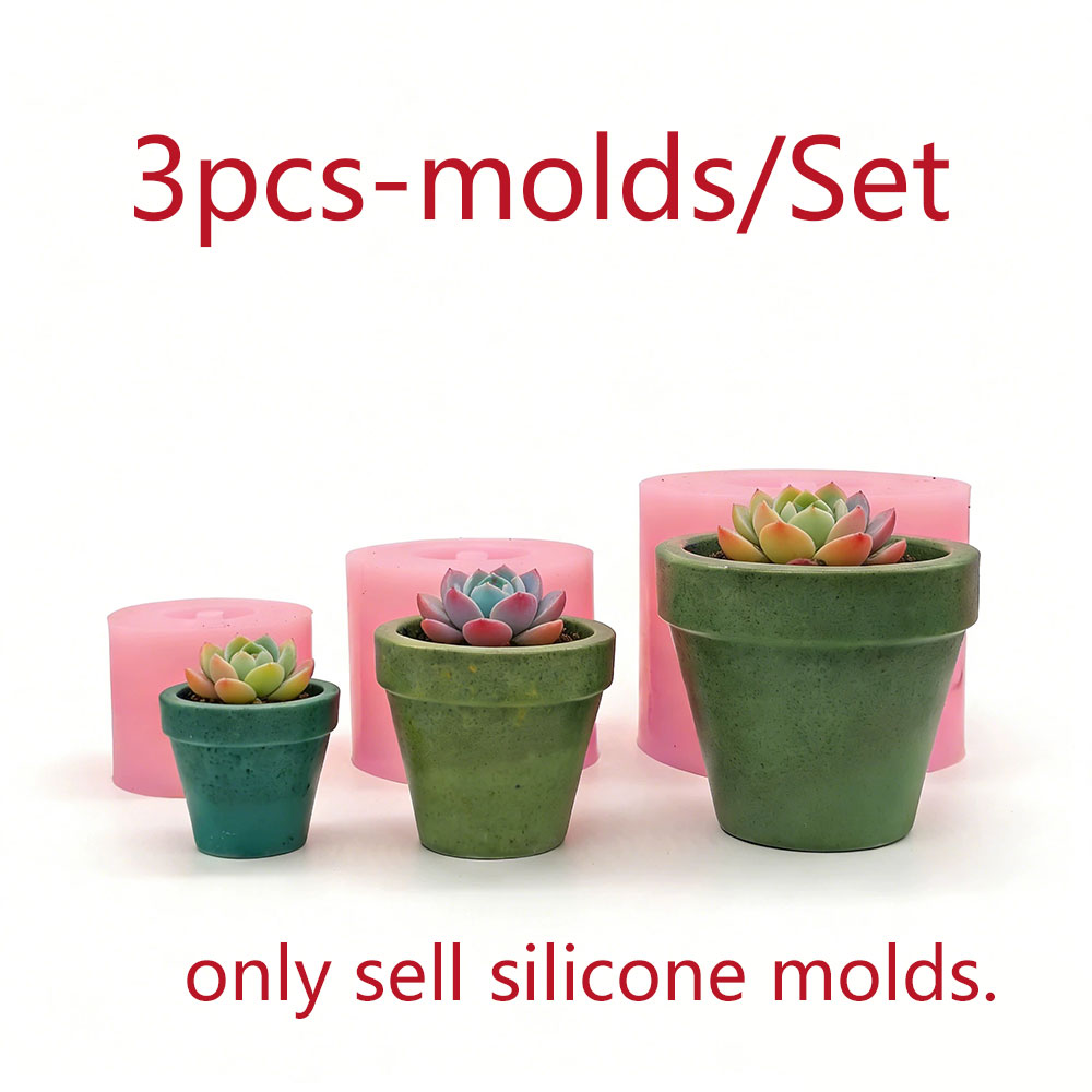 Juego de moldes de silicona pa - Terrazzo Pot Cement reseña y precio