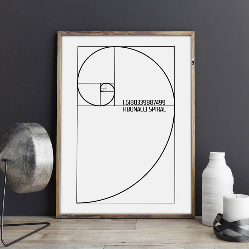 Fibonacci-pintura en lienzo de - Interior Design Studio reseña y precio