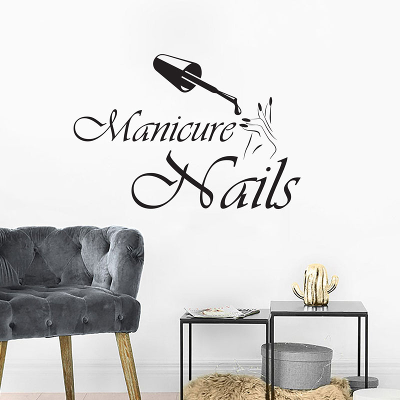 Calcomanía de pared para manic - Interior Design Nail Salon reseña y precio