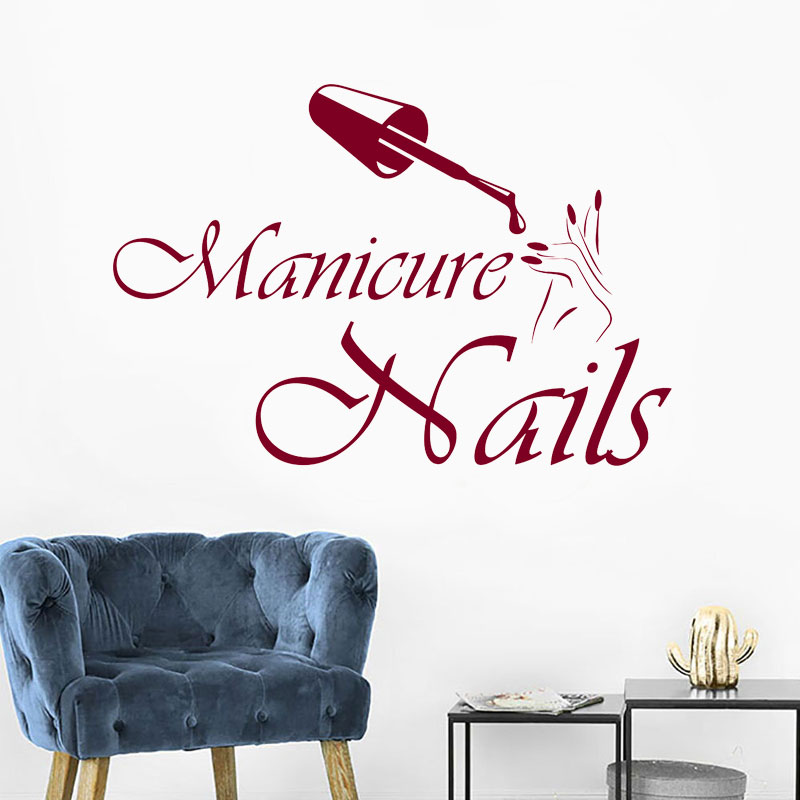 Calcomanía de pared para manic - Interior Design Nail Salon reseña y precio