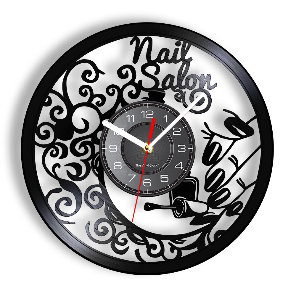 Reloj de Pared con Diseño de V - Interior Design Nail Salon reseña y precio