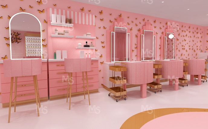 MS-DISPLAY Muebles de Espejo D - Interior Design Nail Salon reseña y precio