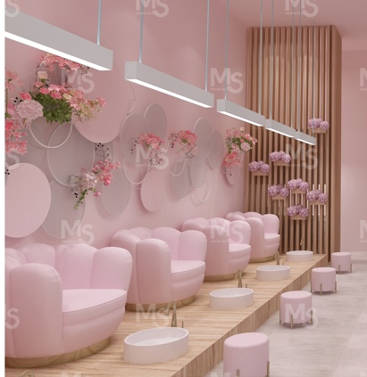 MS-DISPLAY Muebles de Espejo D - Interior Design Nail Salon reseña y precio